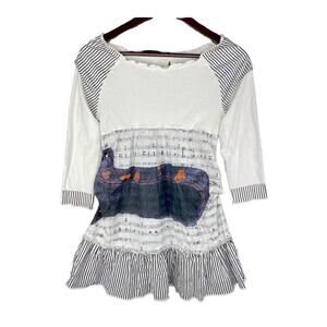 Mini Shatsu Girls Sz 5 Tunic Shabby Festival Art Dress Long Sleeve Pockets